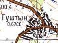 Topographic map of Gushtyn