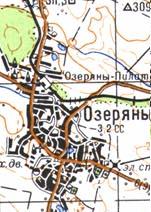 Topographic map of Ozeryany