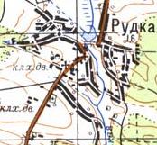 Topographic map of Rudka