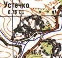 Topographic map of Ustechko