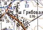 Topographic map of Grybova