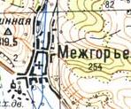 Topographic map of Mezhygirya