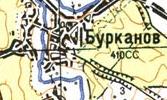 Topographic map of Burkaniv