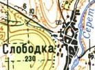 Топографічна карта Слобідки