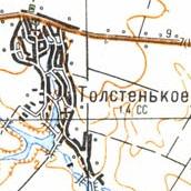 Topographic map of Tovstenke