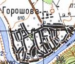 Топографическая карта Горошовой