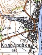 Топографическая карта Колодробки