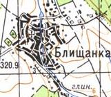Topographic map of Blyschanka
