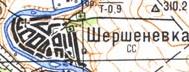 Топографічна карта Шершенівки