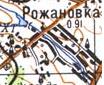 Топографічна карта Рожанівки