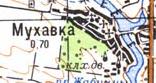 Topographic map of Mukhavka
