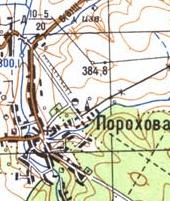 Topographic map of Porokhova