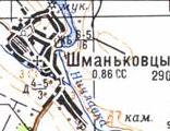 Топографічна карта Шманьківців