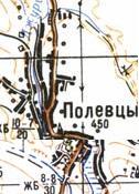 Топографічна карта Полівців