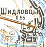 Topographic map of Shydlivtsi