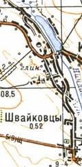 Topographic map of Shvaykivtsi