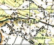 Topographic map of Perekhody