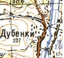 Topographic map of Dubenky