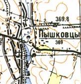 Topographic map of Pyshkivtsi