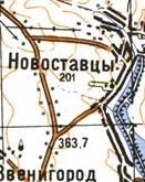 Топографічна карта Новоставців