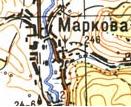 Топографическая карта Марковой