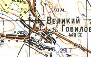 Топографічна карта Великого Говилова