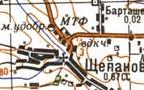 Топографическая карта Щепанова