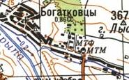 Topographic map of Bagatkivtsi
