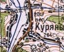 Topographic map of Kuryany