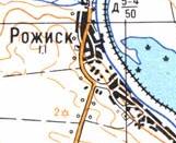 Topographic map of Rozhysk