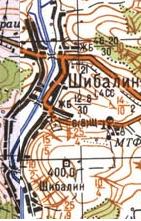 Топографічна карта Шибалиного