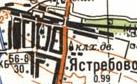 Topographic map of Jastrubove