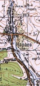 Топографическая карта Нараева