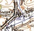 Topographic map of Byshky