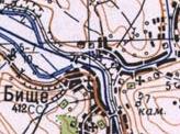 Топографічна карта Біщого