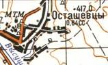 Топографічна карта Осташівців