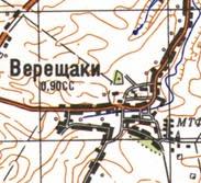 Topographic map of Vereschaky