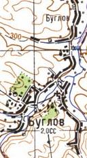 Топографическая карта Буглова