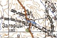 Топографічна карта Загірців