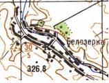 Топографическая карта Белозерки