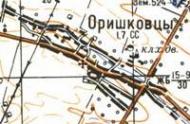 Топографічна карта Оришківців