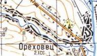 Топографічна карта Оріховця