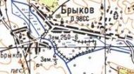 Topographic map of Brykiv