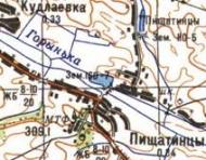Topographic map of Pischatyntsi