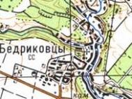 Topographic map of Bedrykivtsi