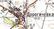 Топографическая карта Дорогичевки