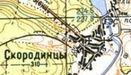 Топографічна карта Скородинців