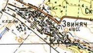 Topographic map of Zvynyach