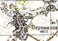 Topographic map of Peremyliv