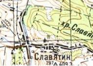 Топографическая карта Славятина